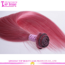 Tecer de fábrica preço superior da classe 7a Tissagem cabelo humano direto rosa
